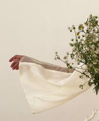 Okiya Studio Silky Long Robe with Open Back, Kimono sleeves