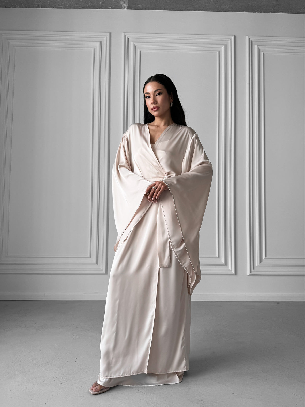 Kimono Silky Long Robe - Okiya Studio