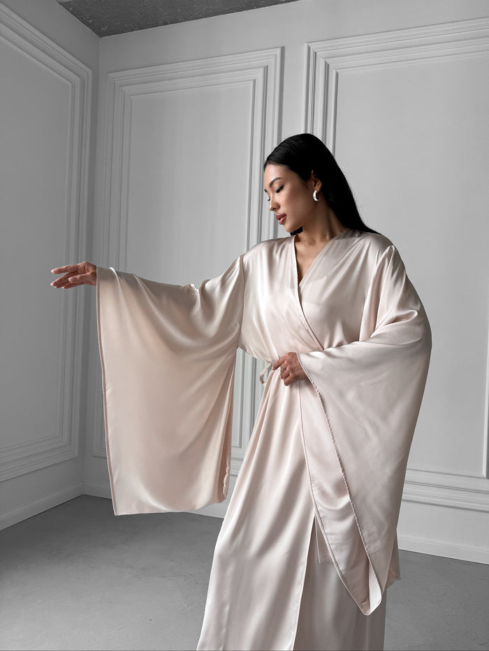 Kimono Silky Long Robe - Okiya Studio
