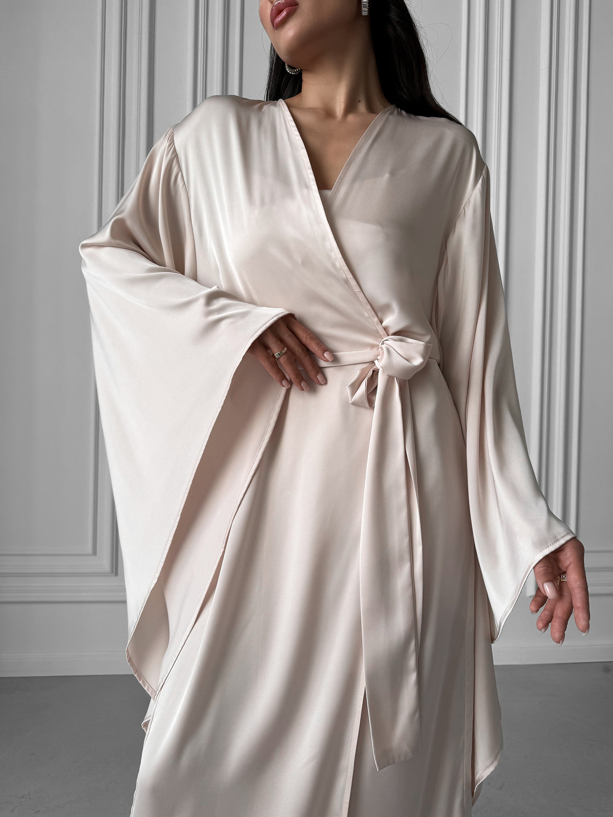 Kimono Silky Long Robe - Okiya Studio
