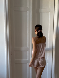 Kimono & Shorts and Cami Top silky pajama set - Okiya Studio