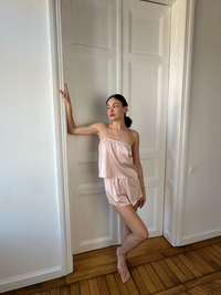 Kimono & Shorts and Cami Top silky pajama set - Okiya Studio