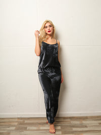 Velour Pajama Set (Pants + Top)-Pajamas-Okiya Studio