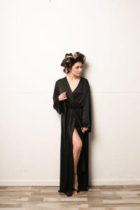 Kimono Silk Long Robe-Robes-Okiya Studio