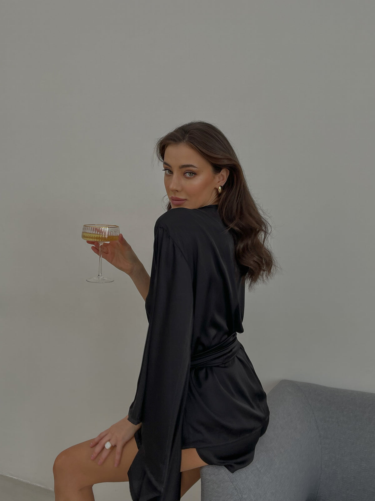 Two pieces silk pyjama set. Loungewear from Okiya Studio