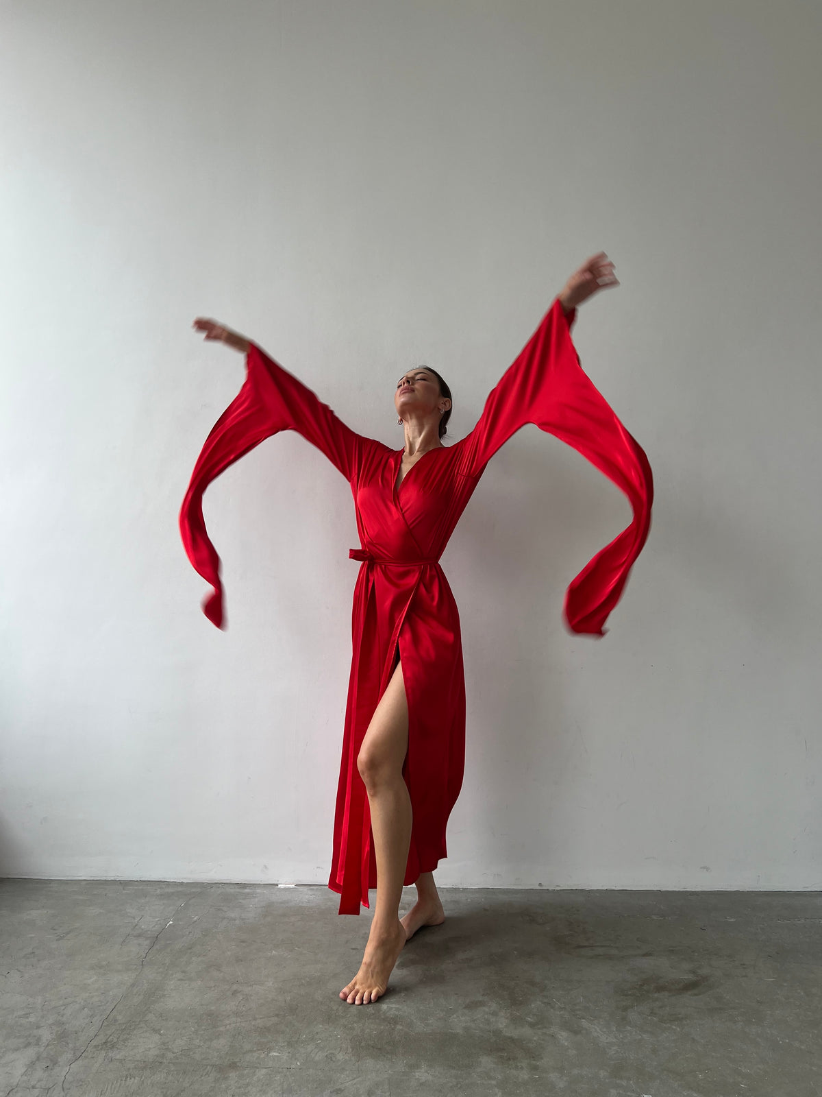 Luxury silk robe