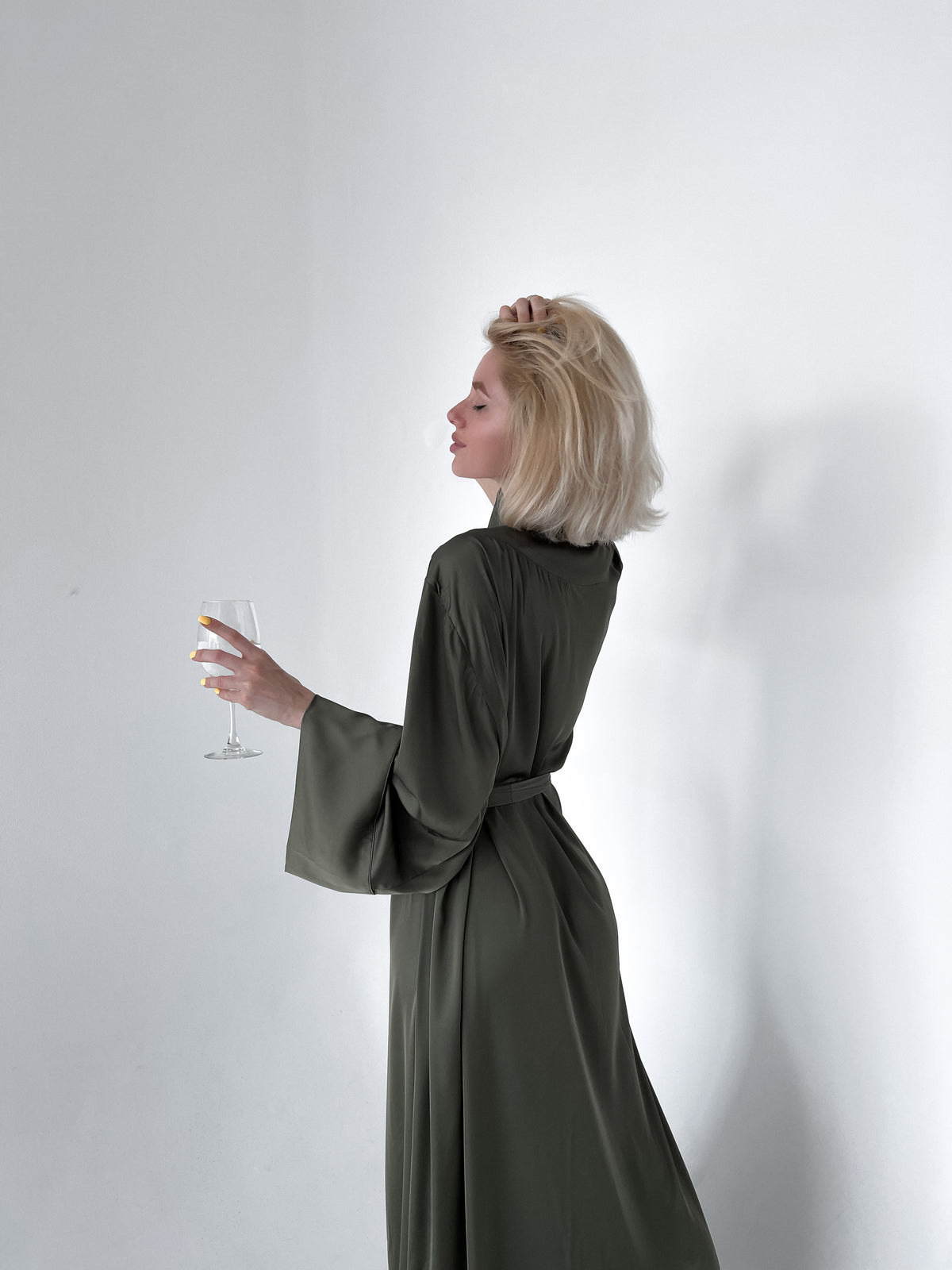 Kimono Silk Long Robe-Robes-Okiya Studio