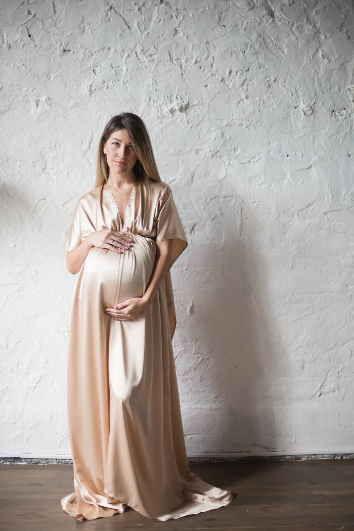 Maternity Satin Gown-Okiya Studio