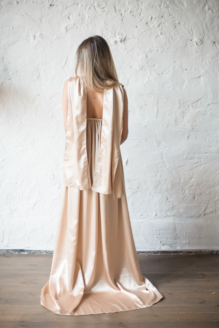 Maternity Satin Gown-Okiya Studio