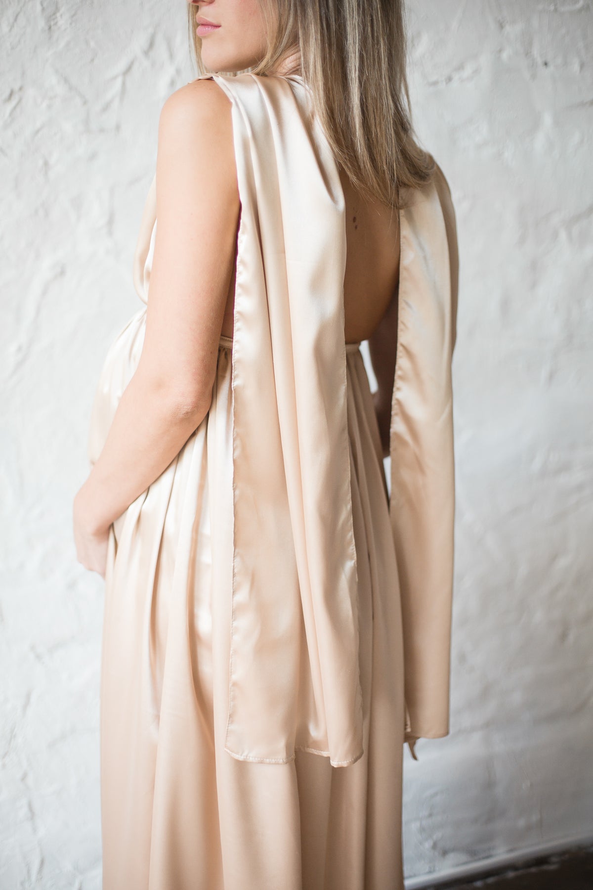 Maternity Satin Gown-Okiya Studio
