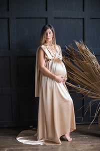 Maternity Satin Gown-Okiya Studio