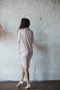 Silky Oversized Shirt-Nightgowns-Okiya Studio