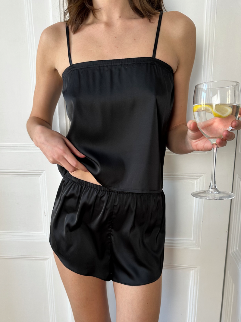 Silky Pajama Set (Shorts and Cami Top) - Okiya Studio