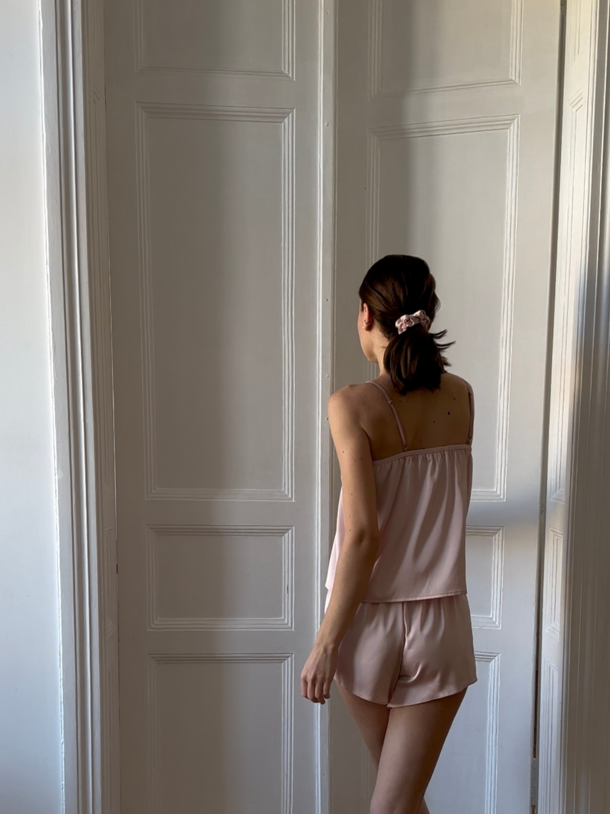 Silky Pajama Set (Shorts and Cami Top) - Okiya Studio