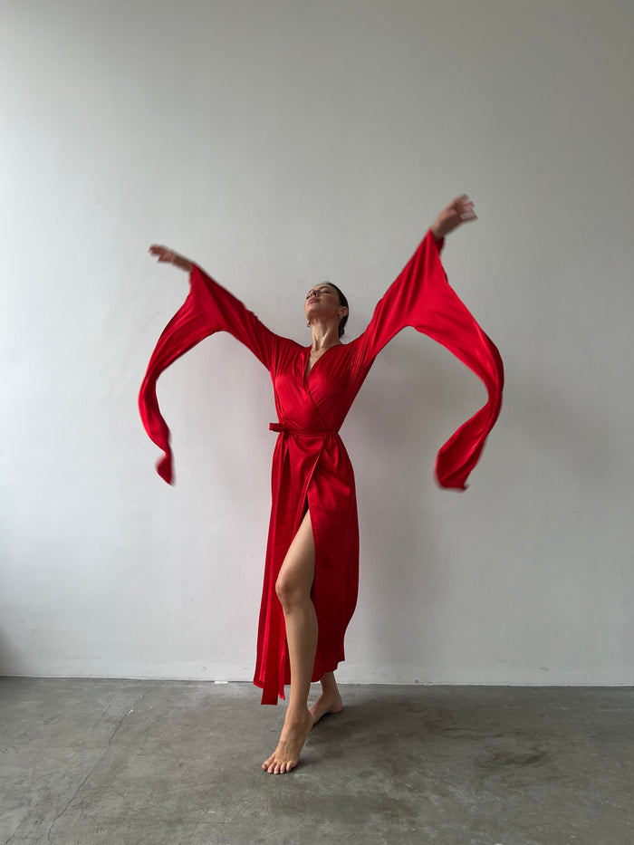Luxury silk robe 