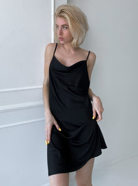 Silk Mini Nightgown - Slip Dress – Okiya Studio