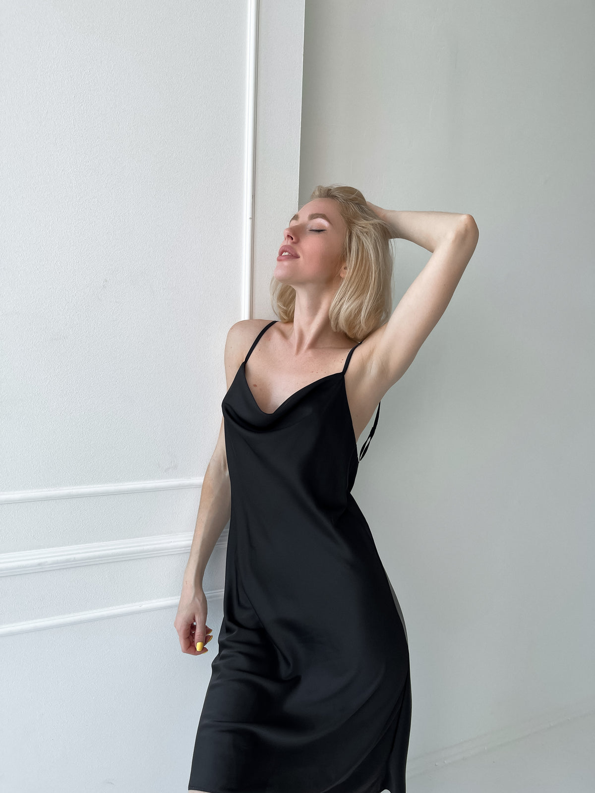 Silk Mini Nightgown - Slip Dress – Okiya Studio